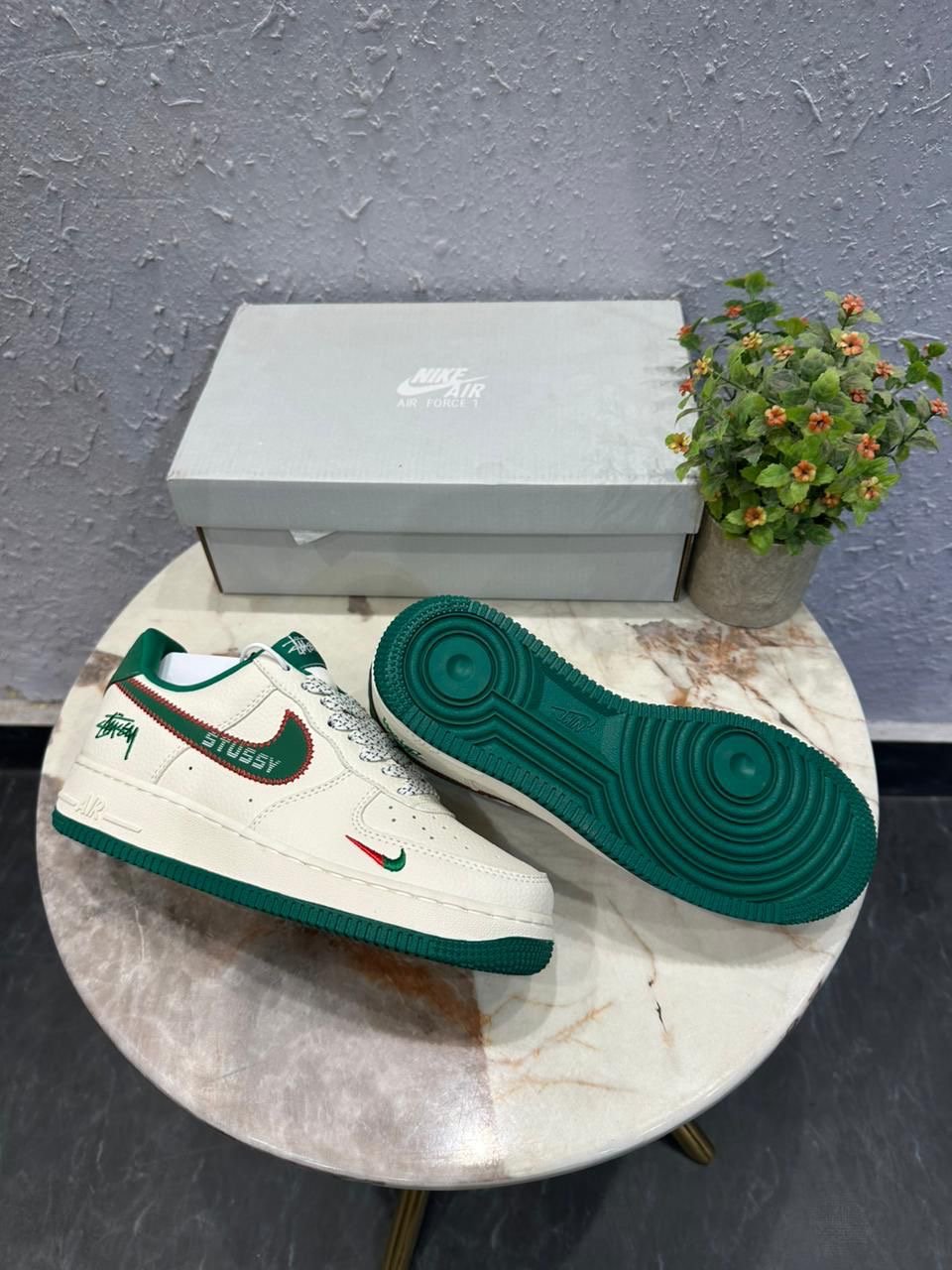 NIKE AIR JORDAN CUSTOM STUSSY GREEN - Image 4