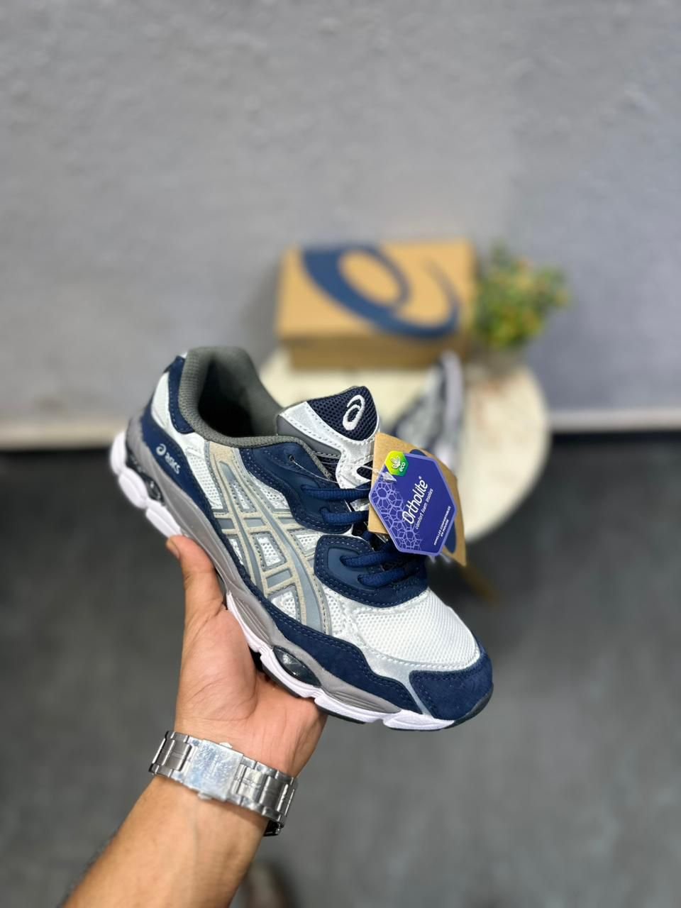 ASICS NYC KAYANO WHITE NAVY - Image 8