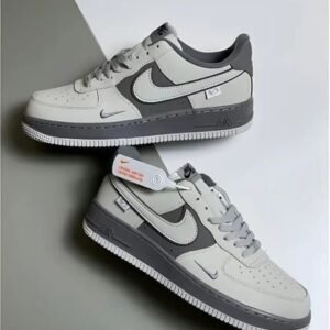 NIKE AIRFORCE ONE GREY METALLIC